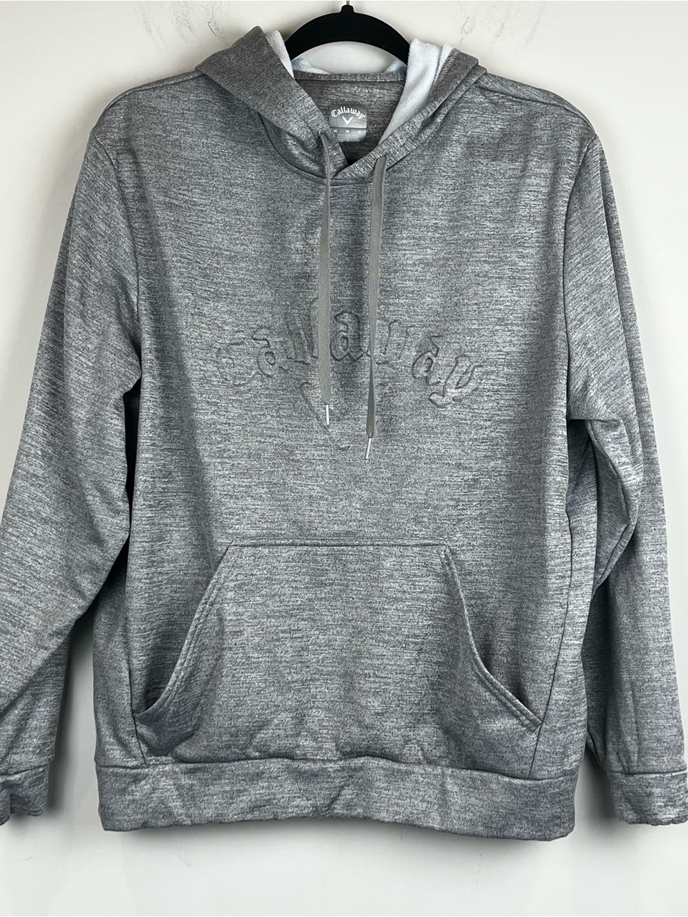 Callaway Golf Gray Embossed Pullover Sweatshirt Hoodie Men's Size Medium